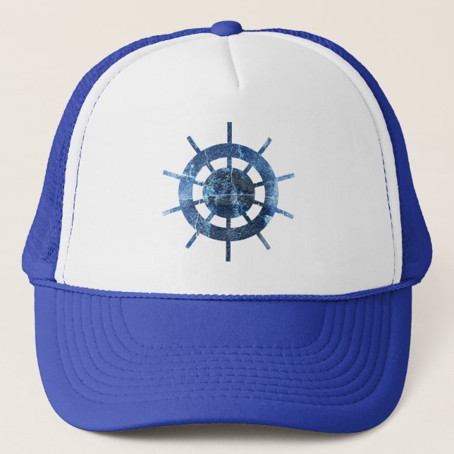 Boné Metal de ferrugem do navio azul (Frente)