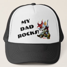 Boné Metalfabeto Jester Meu Pai Rocks Trucker Hat