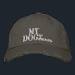 Boné Meu Cachorro Sabe Citar Cinzas De Vintage Amarelo<br><div class="desc">Personalizado Meu Cachorro Sabe citação, cinza e Boné amarelo de Chino Twill Baseball. Boa ideia de presente de aniversário.</div>