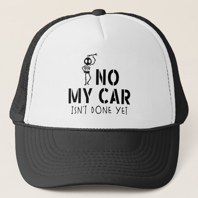 Boné Meu carro não é feito, ainda é engraçado. (Frente)
