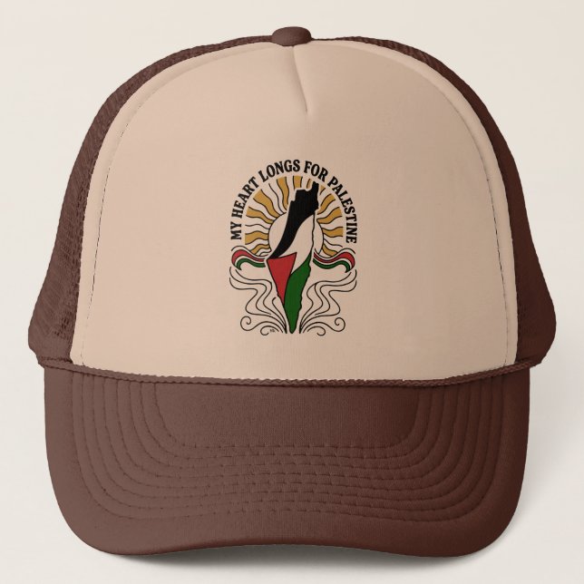 Boné Meu Coração Anseia pela Palestina - Caminhão de Ma (Frente)