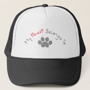 Boné Meu coração pertence a Pet Paws