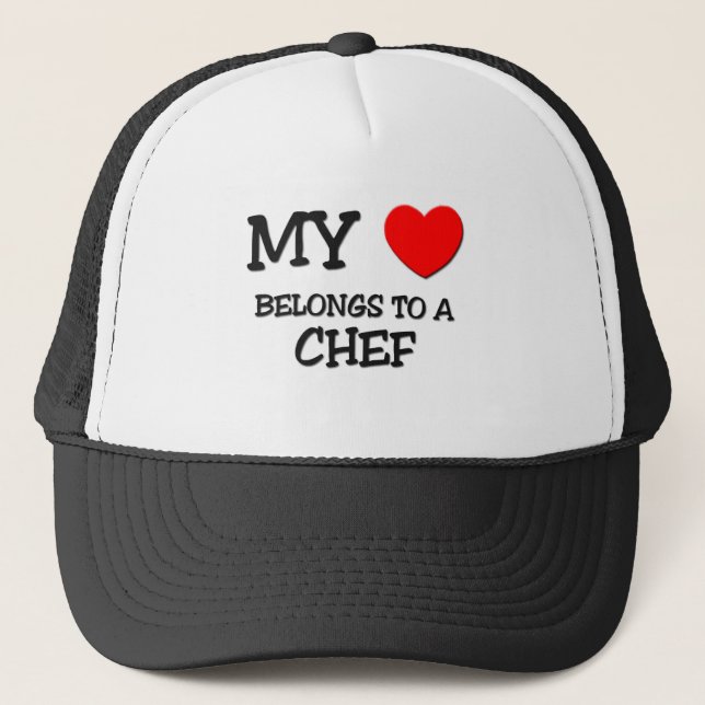 Boné Meu coração pertence a um COZINHEIRO CHEFE (Frente)
