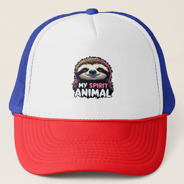 Boné Meu Espírito Animal - Design de Lama Lenta Relaxad (Frente)