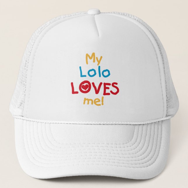 Boné Meu Lolo me ama T-shirts e presentes (Frente)