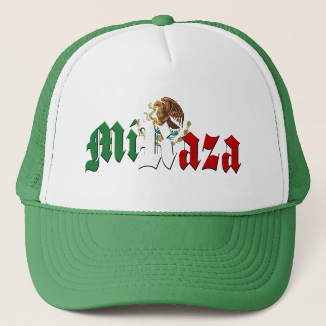 Boné MI RAZA Bandeira mexicana (Frente)