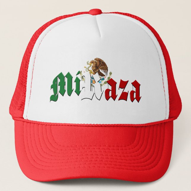 Boné MI RAZA Bandeira mexicana (Frente)