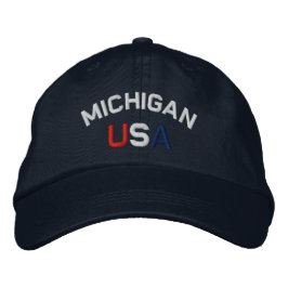 Boné Michigan EUA bordou Marinho Blue Hat