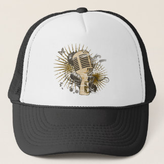 Boné Microfone retro