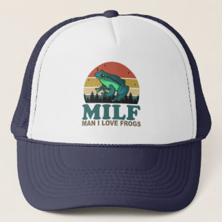 Boné MILF Homem Eu Amo Rãs Piada de Anfíbio Amantes de