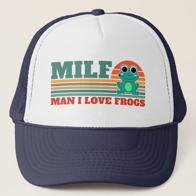 Boné MILF Man I Love Engraçado Sapo Amantes Amantes Anf (Frente)