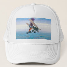 Boné militar da aviação do biplano de WWI