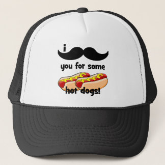 Boné Mim bigode você para alguns cachorros quentes!