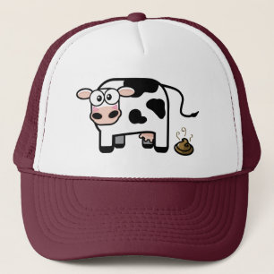 Boné Mim chapéu engraçado da vaca de Pooped