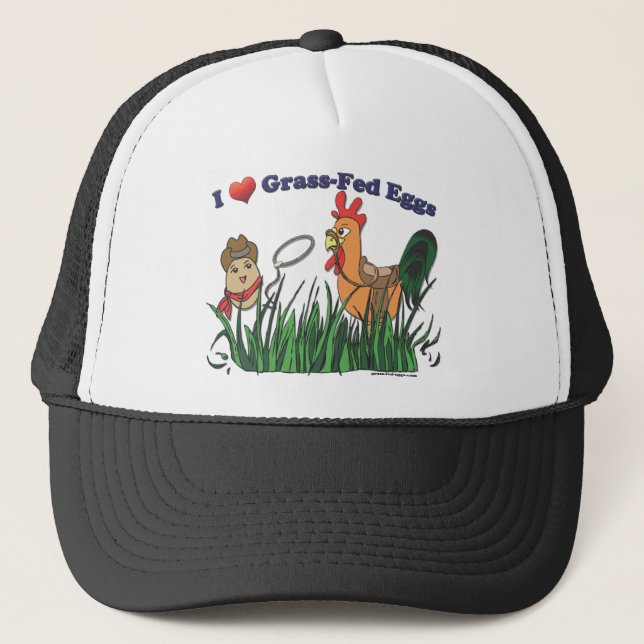 Boné Mim ovos de Grama-Fed do coração (Frente)