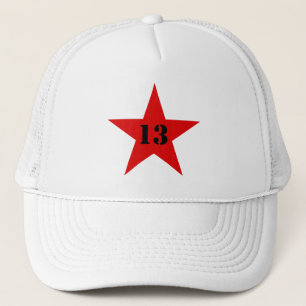 Boné Minha Estrela Numérica Sortuda - Número 13 (vermel