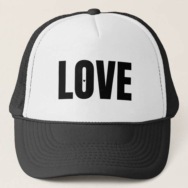 Boné Minimalist Black "LOVE" Typography (Frente)
