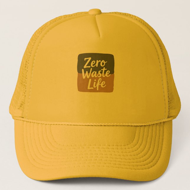 Boné Minimalist Digital Graphic “Zero Waste Life” Handw (Frente)
