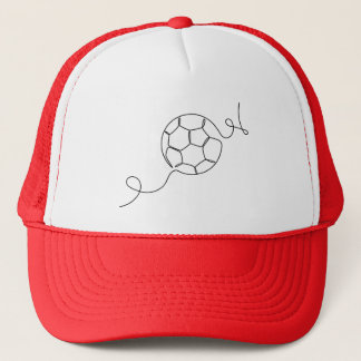 Boné Minimalist Soccer Ball Line Art | Modern Football