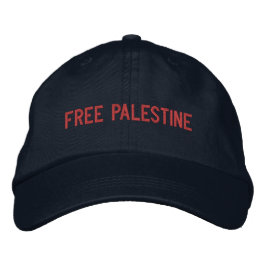 Boné Mínimo de texto personalizado vermelho da Palestin