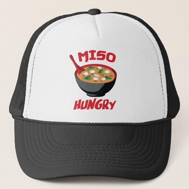 Boné Miso Hungry Funny Comida Kawaii (Frente)