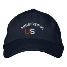 Boné Mississipi EUA bordado Marinho Blue Hat