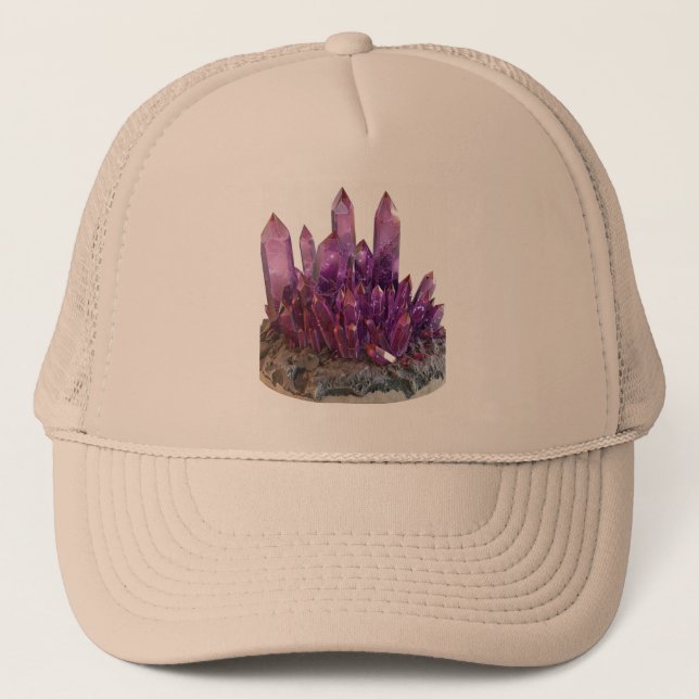 Boné Misterioso cluster de cristais roxos (Frente)