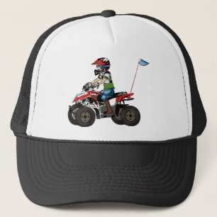 Boné Miúdo vermelho e preto de ATV