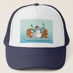 Boné MIÚDOS do BONECO DE NEVE & do PÃO-DE-ESPÉCIE po