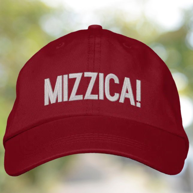 Boné Mizzica Ahah Espressione Siciliana Divertente (Mizzica! Funny Sicilian Expression - Embroidered Baseball Cap Damn!)
