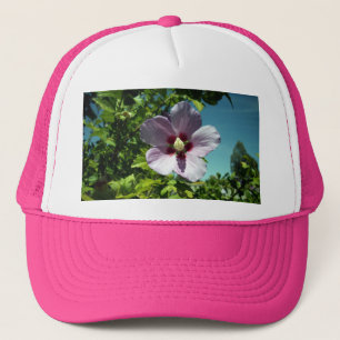 Boné Moave Hibiscus Flower, Senhoras Caminhoneiros Hat
