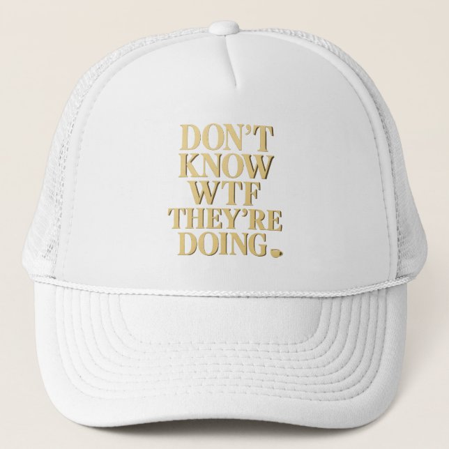 Boné Mob Wife Energy: “Don’t Know WTF” Design (Frente)