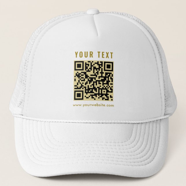 Boné Modelo de Código QR para Análise Elegante Personal (Frente)