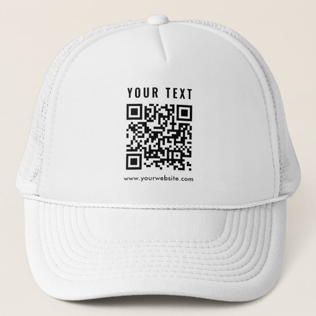 Boné Modelo de Código QR para o Simples Elegante Modern (Frente)