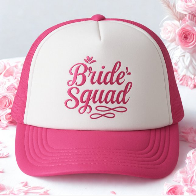 Boné Moderno Simples Esquadra de Noiva Solteira Texto R (Modern simple bride squad baseball hat)