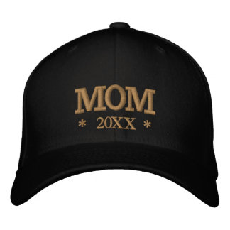 Boné MOM 20XX embroidered baseball cap gold / white