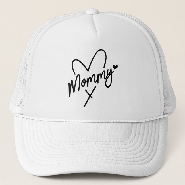 Boné Mommy Simple Modern Script Typography Heart (Frente)