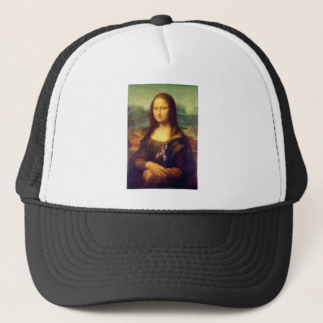 Boné Mona Lisa Com Fita De Quebra-cabeça (Frente)
