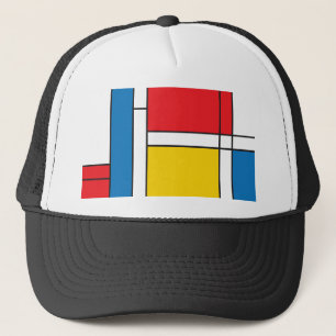 Boné Mondrian moderno inspirou o teste padrão gráfico