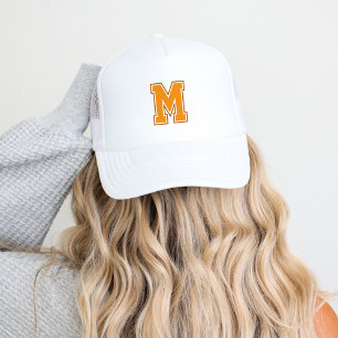 Boné Monograma da Varsity Laranja