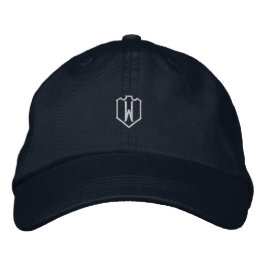 Boné Monograma de Letra Inicial W Elegante Belo Chapéu