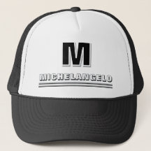 Monograma e Nome Personalizados Moderno Preto e Br
