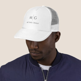 Boné Monograma Elegante Com Nome Personalizado