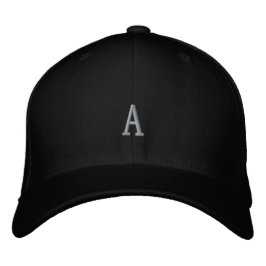 Boné Monograma Letra ou Inicial Preto Flexfit Básico