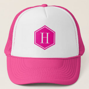 Boné Monograma Octógono Geométrico Rosa