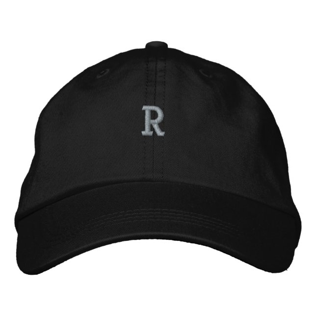 Boné Monograma R - Letra Logotipo Bordado Hat (Frente)