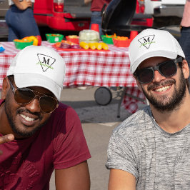 Boné Monograma Verde Personalizado/Pilhas de Golfe Excl