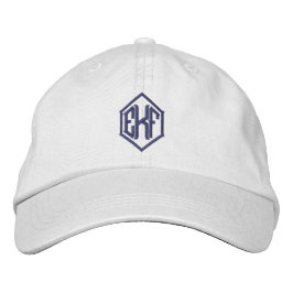 Boné Monogramas Três Chapéus Iniciais De Baseball