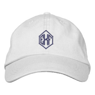 Boné Monogramas Três Chapéus Iniciais De Baseball