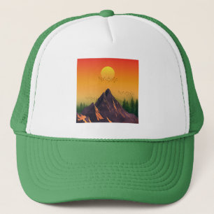 BONÉ MONTANHA DE VINTAGEM SUNSET NATURE
